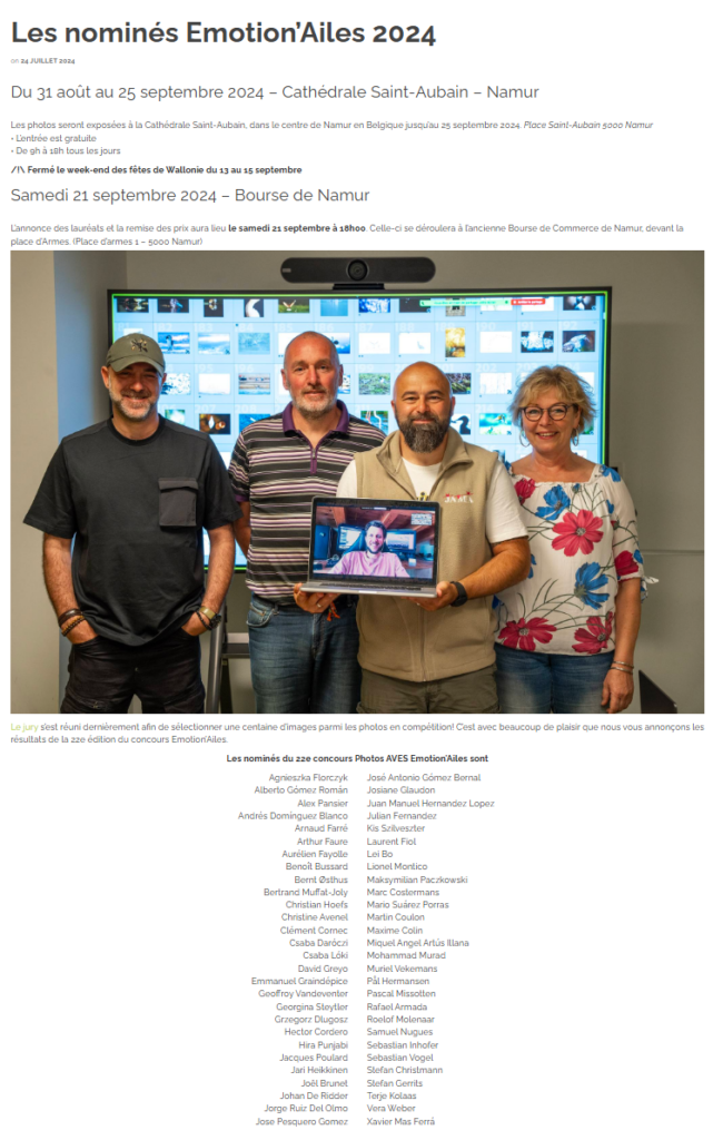 article expo aves concours 2024